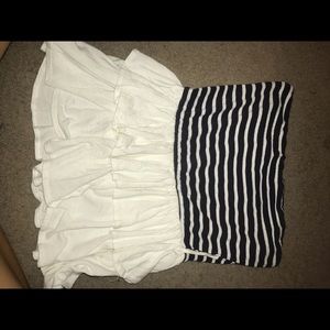 Stripe tube top flowy